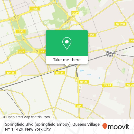 Mapa de Springfield Blvd (springfield amboy), Queens Village, NY 11429