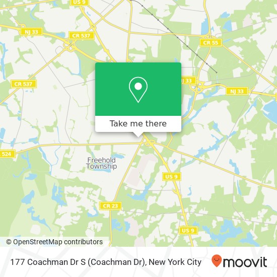 177 Coachman Dr S (Coachman Dr), Freehold, NJ 07728 map