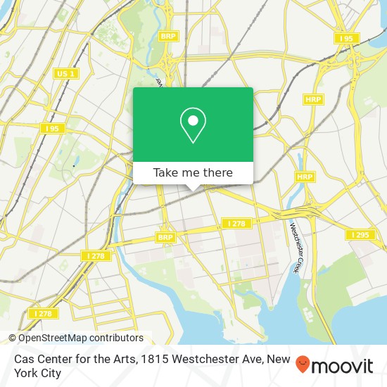 Mapa de Cas Center for the Arts, 1815 Westchester Ave