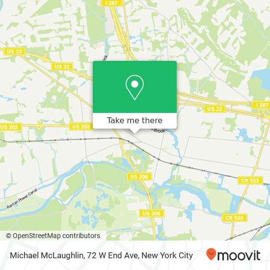 Mapa de Michael McLaughlin, 72 W End Ave