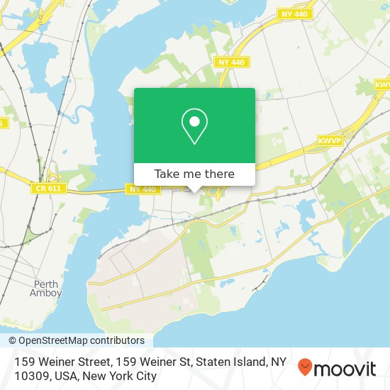 Mapa de 159 Weiner Street, 159 Weiner St, Staten Island, NY 10309, USA