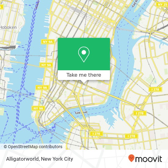 Mapa de Alligatorworld, 88 Delancey St