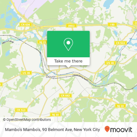 Mapa de Mambo's Mambo's, 90 Belmont Ave