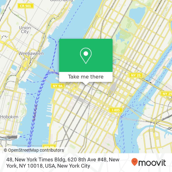 Mapa de 48, New York Times Bldg, 620 8th Ave #48, New York, NY 10018, USA