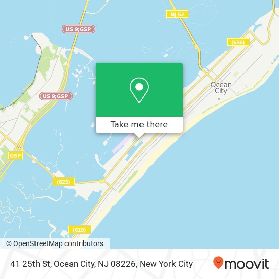 Mapa de 41 25th St, Ocean City, NJ 08226