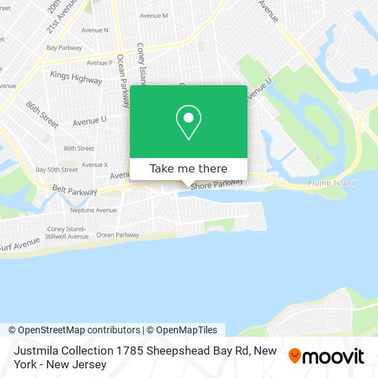 Justmila Collection 1785 Sheepshead Bay Rd map