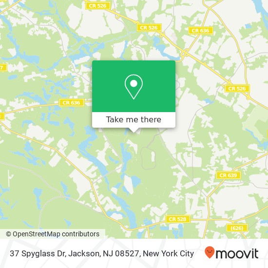 Mapa de 37 Spyglass Dr, Jackson, NJ 08527