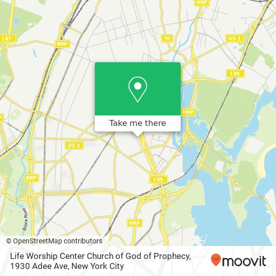 Mapa de Life Worship Center Church of God of Prophecy, 1930 Adee Ave