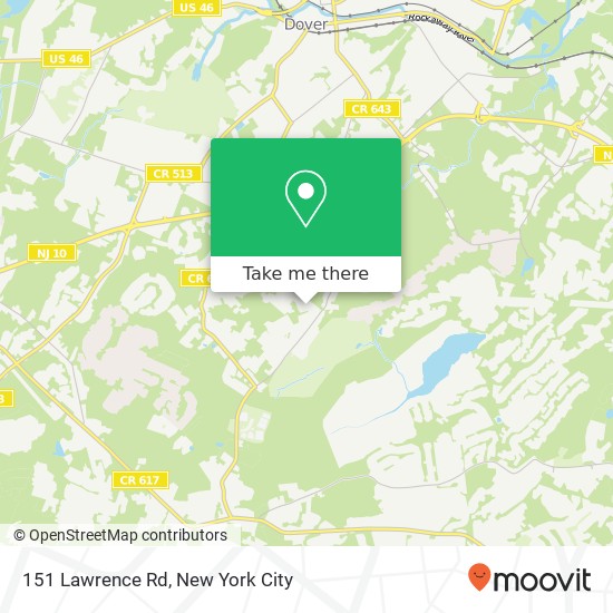 Mapa de 151 Lawrence Rd, Randolph, NJ 07869