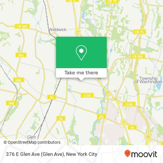 376 E Glen Ave (Glen Ave), Ridgewood, NJ 07450 map