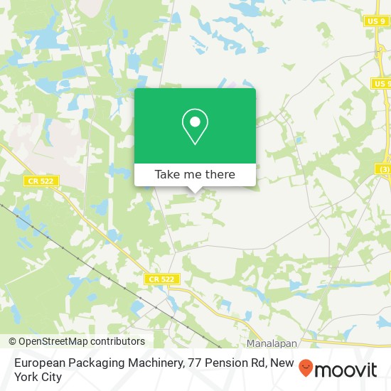 European Packaging Machinery, 77 Pension Rd map