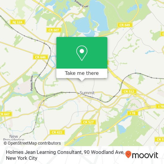 Mapa de Holmes Jean Learning Consultant, 90 Woodland Ave