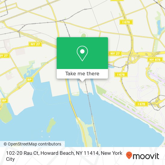 Mapa de 102-20 Rau Ct, Howard Beach, NY 11414