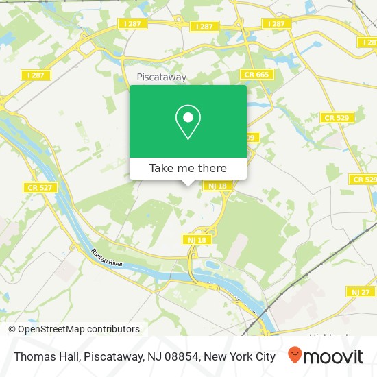 Thomas Hall, Piscataway, NJ 08854 map