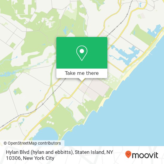 Mapa de Hylan Blvd (hylan and ebbitts), Staten Island, NY 10306
