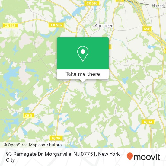 93 Ramsgate Dr, Morganville, NJ 07751 map