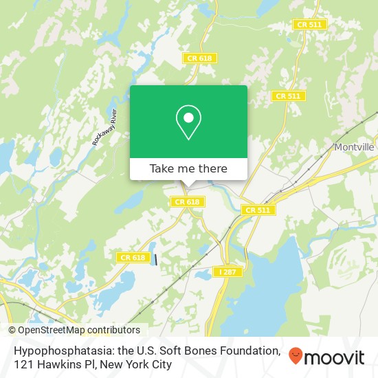 Mapa de Hypophosphatasia: the U.S. Soft Bones Foundation, 121 Hawkins Pl