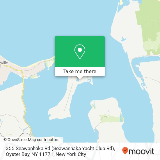 Mapa de 355 Seawanhaka Rd (Seawanhaka Yacht Club Rd), Oyster Bay, NY 11771