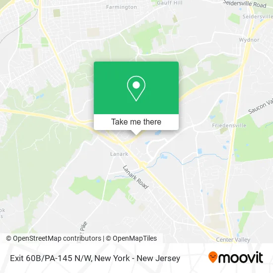 Exit 60B/PA-145 N/W map