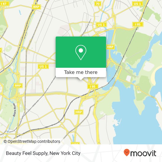 Mapa de Beauty Feel Supply, Bronx, NY 10469