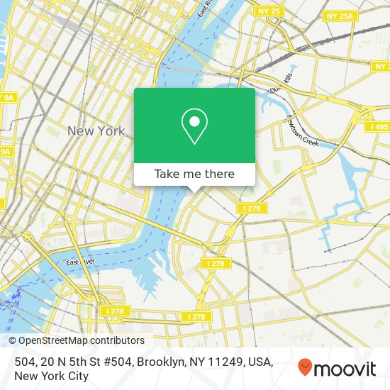 504, 20 N 5th St #504, Brooklyn, NY 11249, USA map