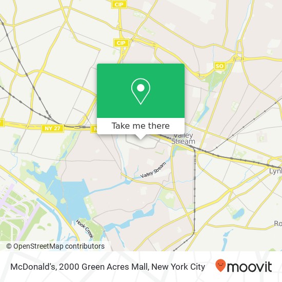 McDonald's, 2000 Green Acres Mall map