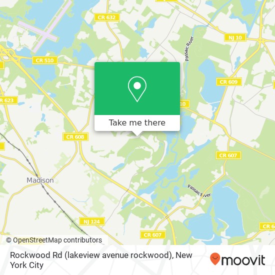 Mapa de Rockwood Rd (lakeview avenue rockwood), Florham Park, NJ 07932