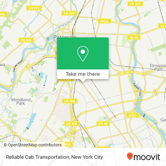 Reliable Cab Transportation map