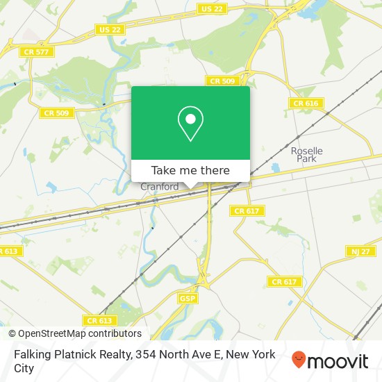 Mapa de Falking Platnick Realty, 354 North Ave E