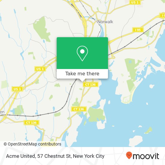 Mapa de Acme United, 57 Chestnut St