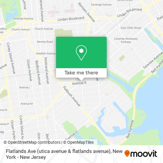 Flatlands Ave (utica avenue & flatlands avenue) map