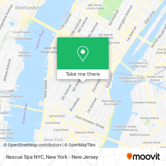 Rescue Spa NYC map