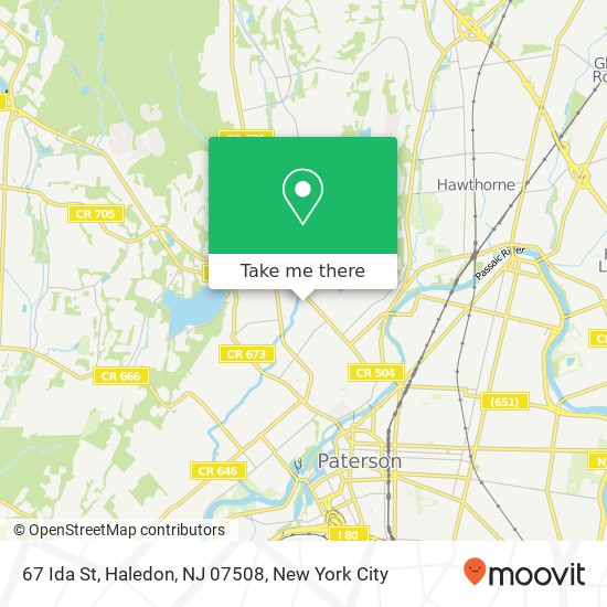 Mapa de 67 Ida St, Haledon, NJ 07508