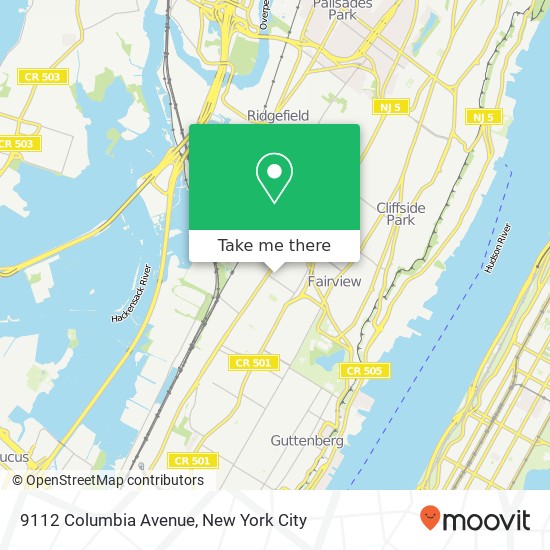 9112 Columbia Avenue, 9112 Columbia Ave, North Bergen, NJ 07047, USA map