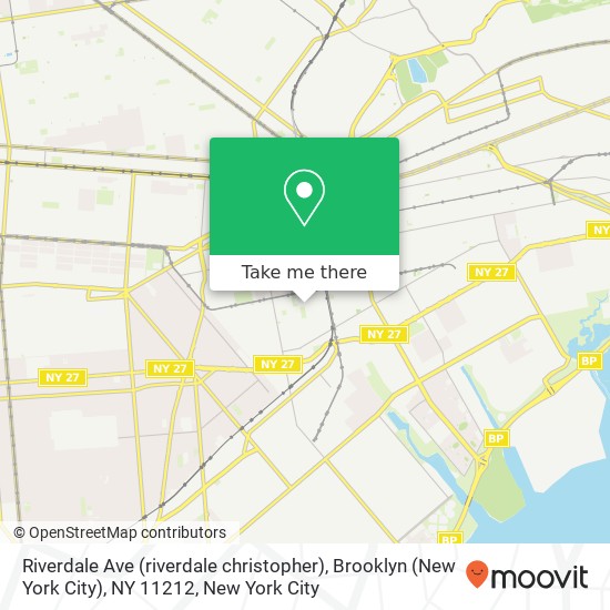 Mapa de Riverdale Ave (riverdale christopher), Brooklyn (New York City), NY 11212