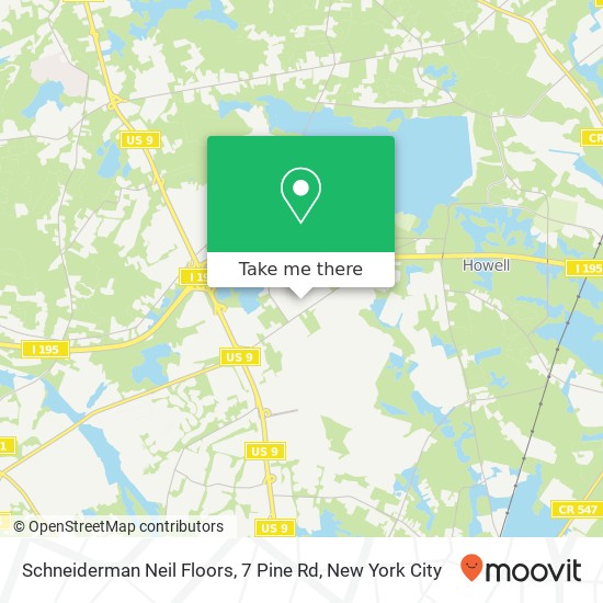 Mapa de Schneiderman Neil Floors, 7 Pine Rd