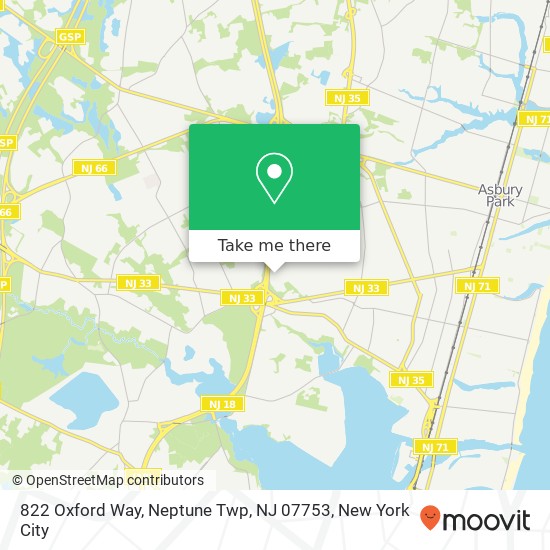 822 Oxford Way, Neptune Twp, NJ 07753 map