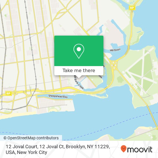 Mapa de 12 Joval Court, 12 Joval Ct, Brooklyn, NY 11229, USA