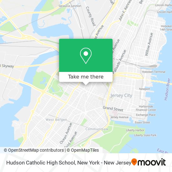 Hudson Catholic High School map