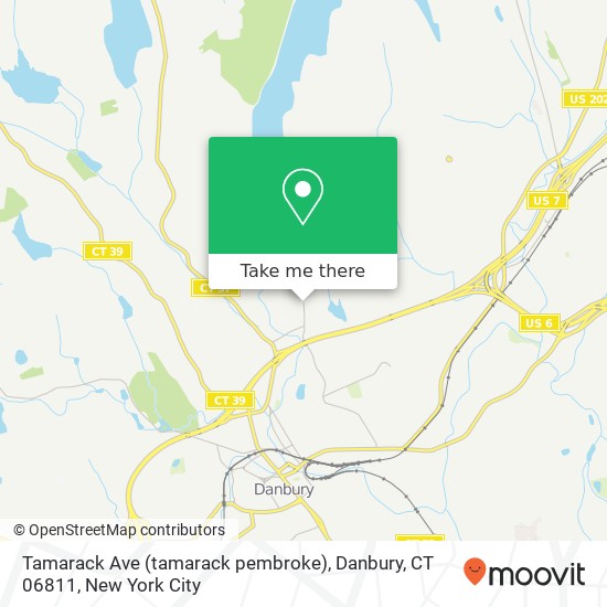 Mapa de Tamarack Ave (tamarack pembroke), Danbury, CT 06811