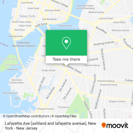 Mapa de Lafayette Ave (ashland and lafayette avenue)