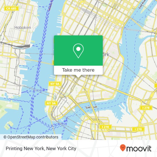 Mapa de Printing New York