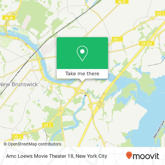 Mapa de Amc Loews Movie Theater 18