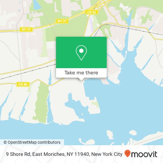 9 Shore Rd, East Moriches, NY 11940 map