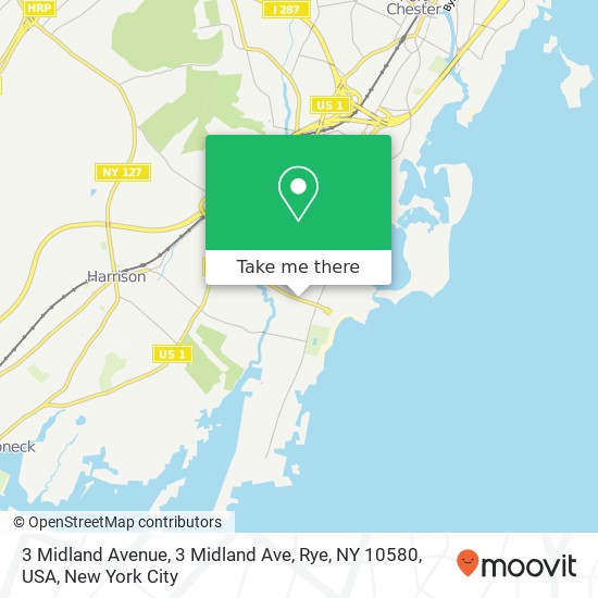 3 Midland Avenue, 3 Midland Ave, Rye, NY 10580, USA map