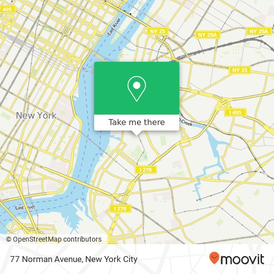 77 Norman Avenue, 77 Norman Ave, Brooklyn, NY 11222, USA map