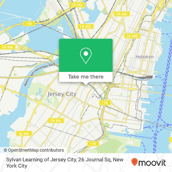 Mapa de Sylvan Learning of Jersey City, 26 Journal Sq
