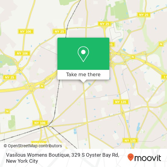 Mapa de Vasilous Womens Boutique, 329 S Oyster Bay Rd