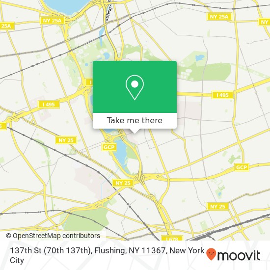 137th St (70th 137th), Flushing, NY 11367 map