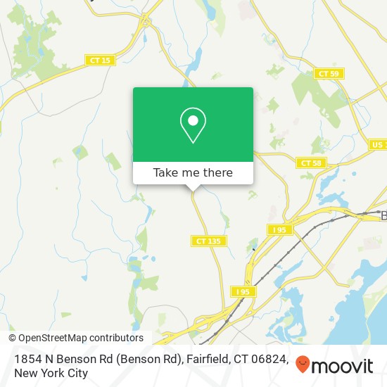 1854 N Benson Rd (Benson Rd), Fairfield, CT 06824 map